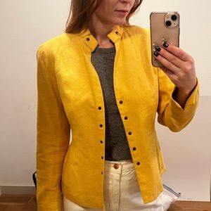 Vintage Cold water yellow linen blazer